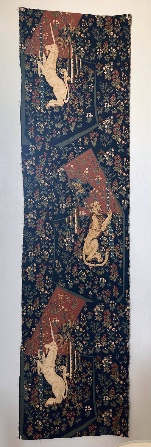 Wall tapestry panel.