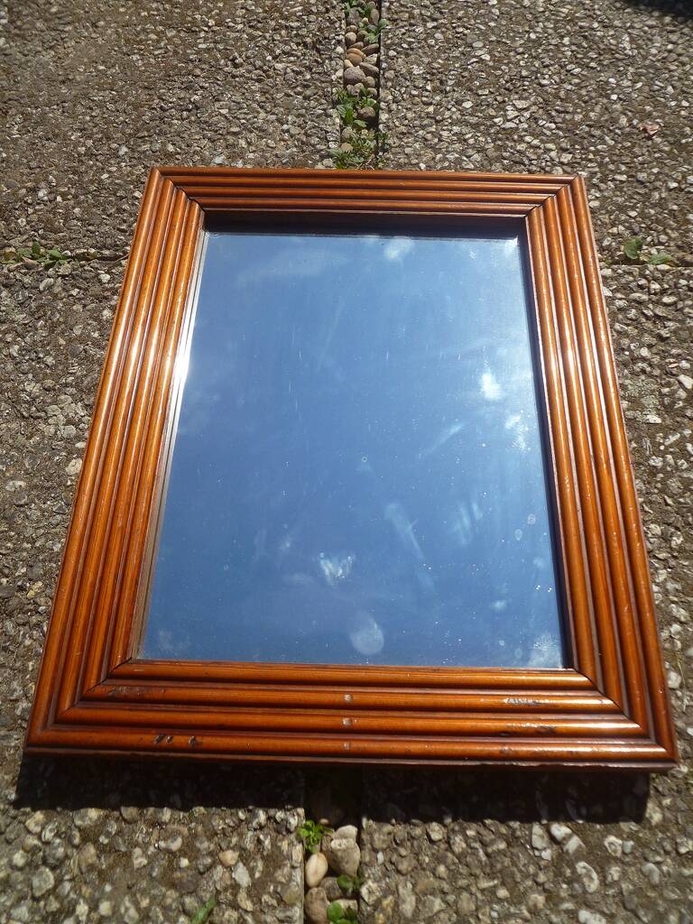Miroir, cadre en bois vintage