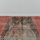 Pale Read Classic Turkish Vintage Runner Rug, 72x337Cm