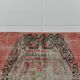 Tapis de couloir turc vintage rouge pâle