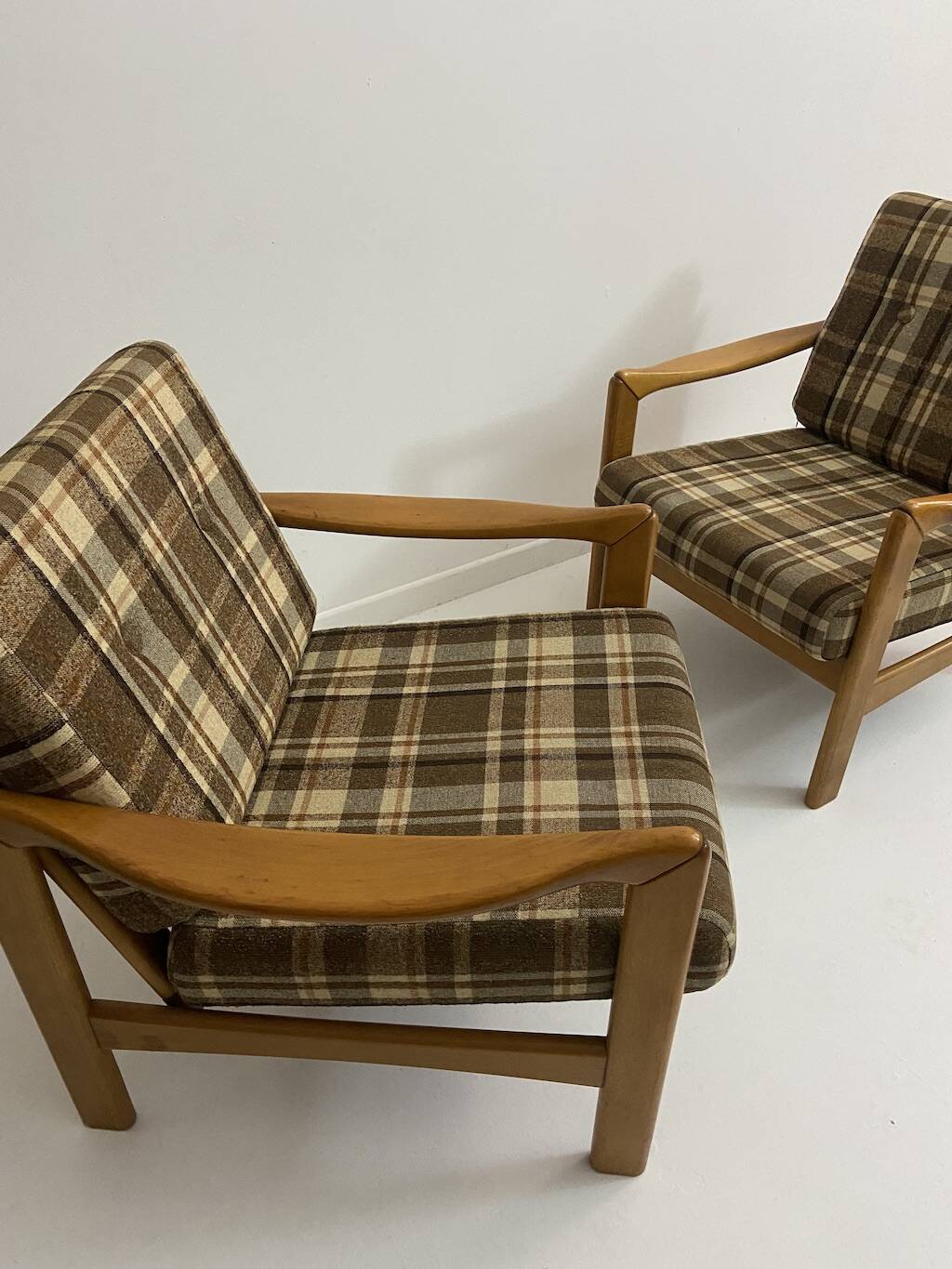 Vintage teak armchairs