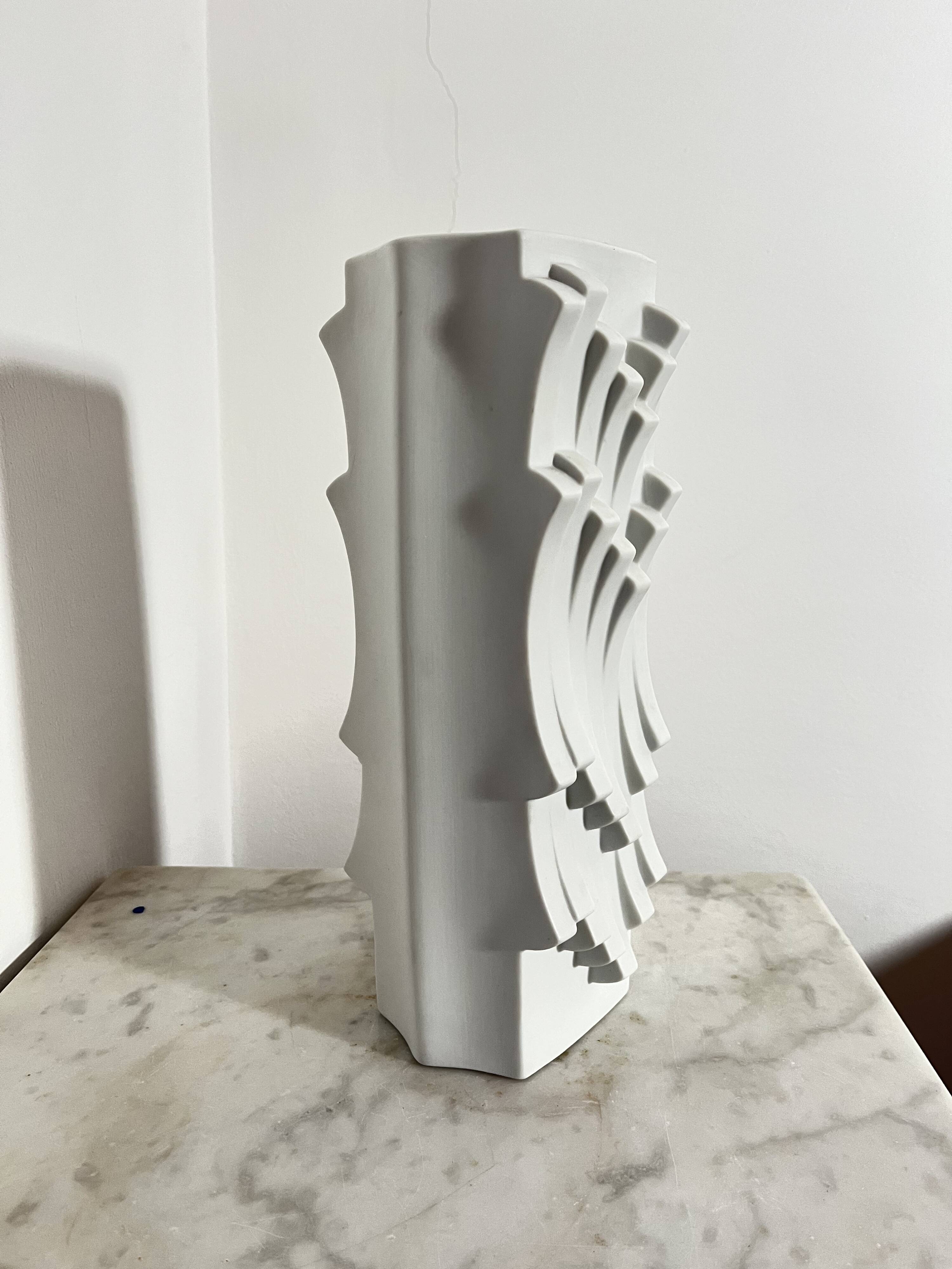 Vintage Bisque Porcelain Vase by Heinrich Fuchs for Hutschenreuther, 1960