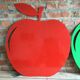 2 green and red apple magnetic panels