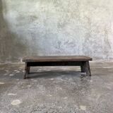 Petit banc bas asiatique en teck ancien upcyclé H:21 l:23 L:70