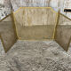 Fire Screen Grate Fireplace 3 Panels Brass 1970s Vintage