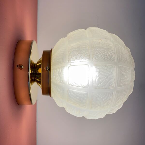 Applique murale globe vintage art déco