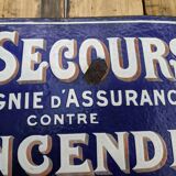Enamelled plaque "The rescue" insurance company 1910/1920