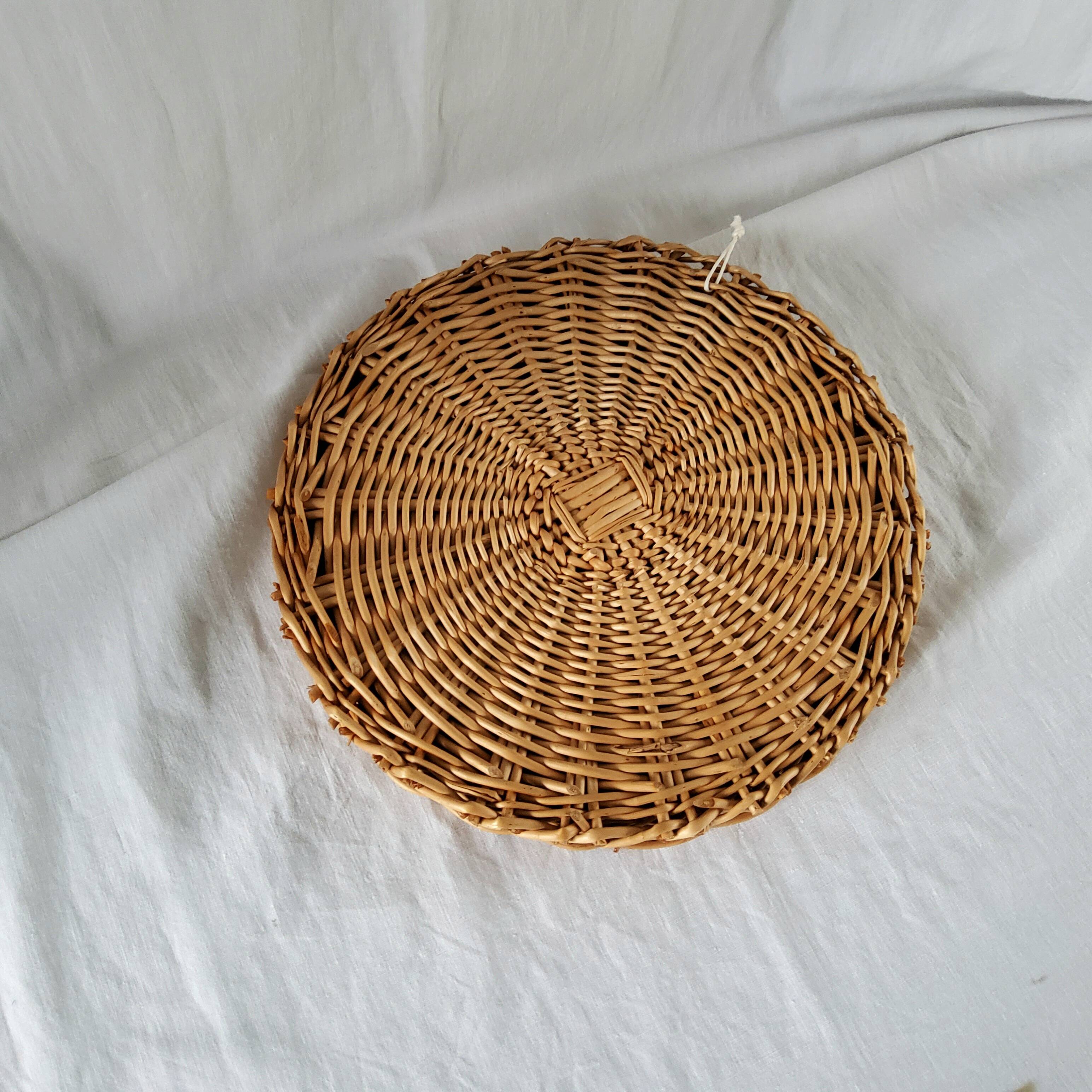 Vintage rattan mirror