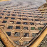 Rattan and bamboo dining table