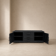Brutalist Vintage Black Buffet