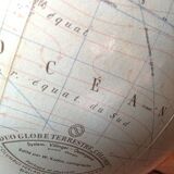 Globe terrestre en verre art déco illuminé Oestergaard columbus
