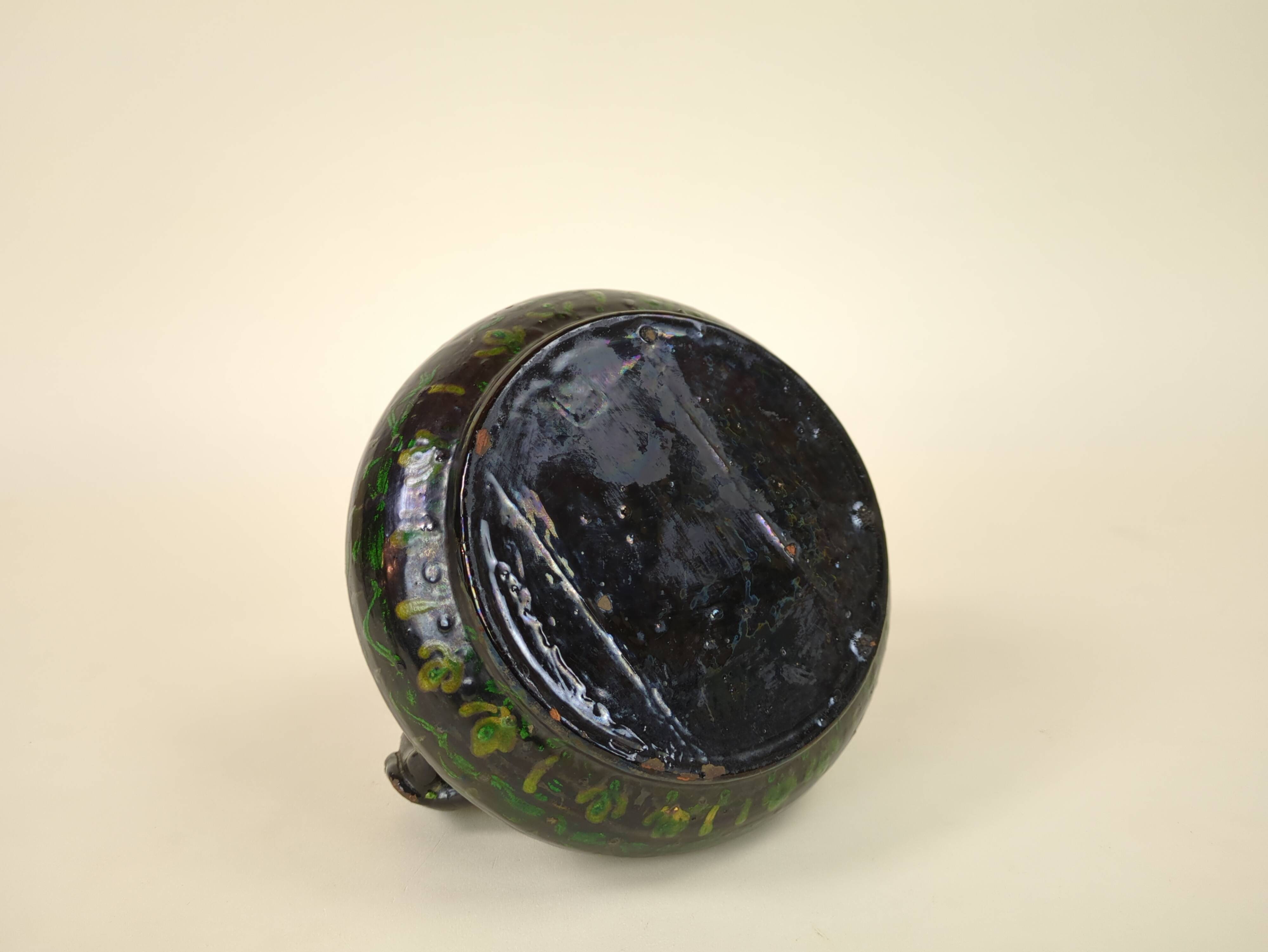 Spanish pottery vase with two handles