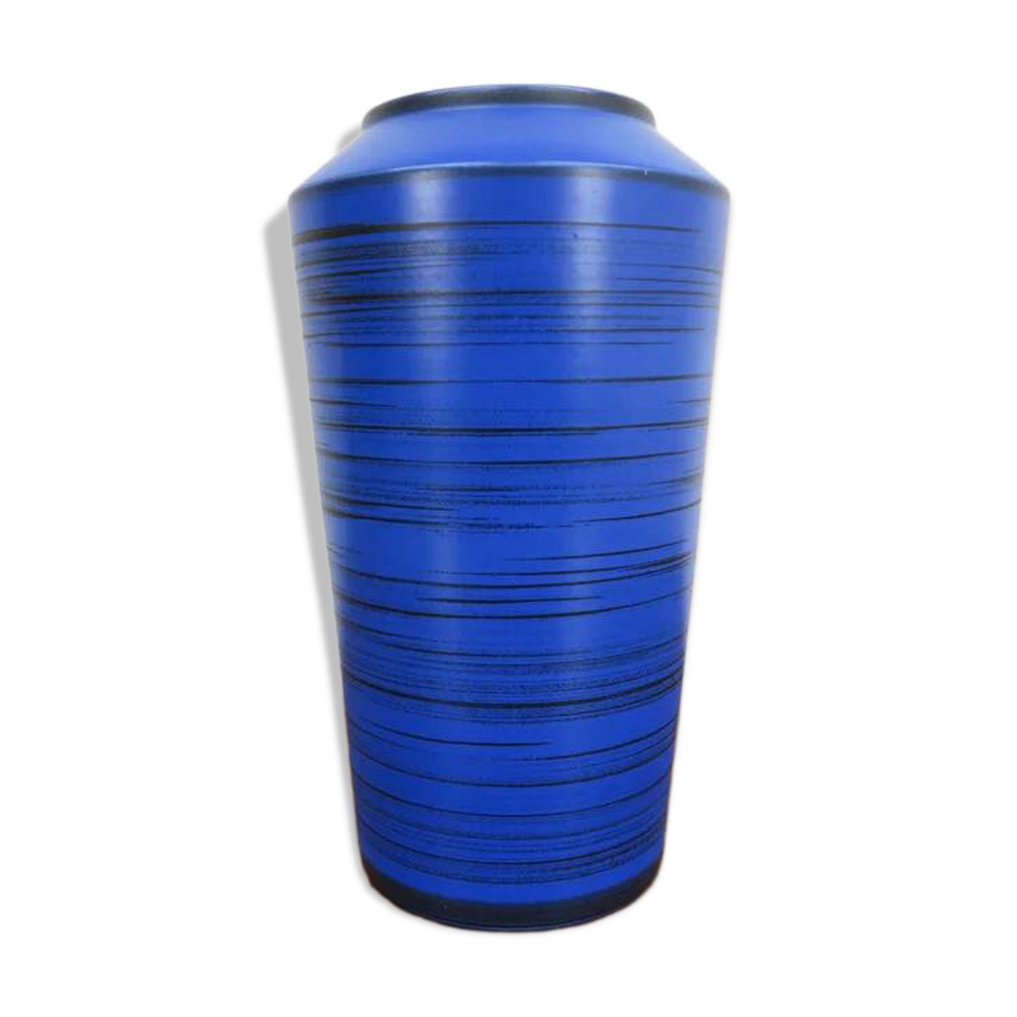 Blue and black ceramic vase, 1960s