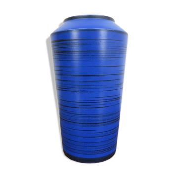 Blue and black ceramic vase, 1960s