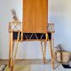 Vintage Rattan and Bamboo Hairdresser with Mirror – 1960s