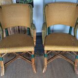 Paire de fauteuils en rotin