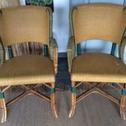 Paire de fauteuils en rotin