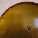 Patinated golden brass mirror 30x30cm