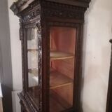 Pair of 19th century dark walnut display cases