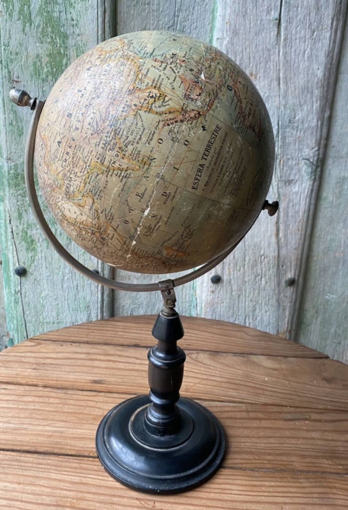 Ancien Globe Terrestre J. Lebègue & Cie, Paris — Environ 1885 / 1890 (Édition