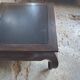Rectangular coffee table made of exotic solid wood from the 1980s.