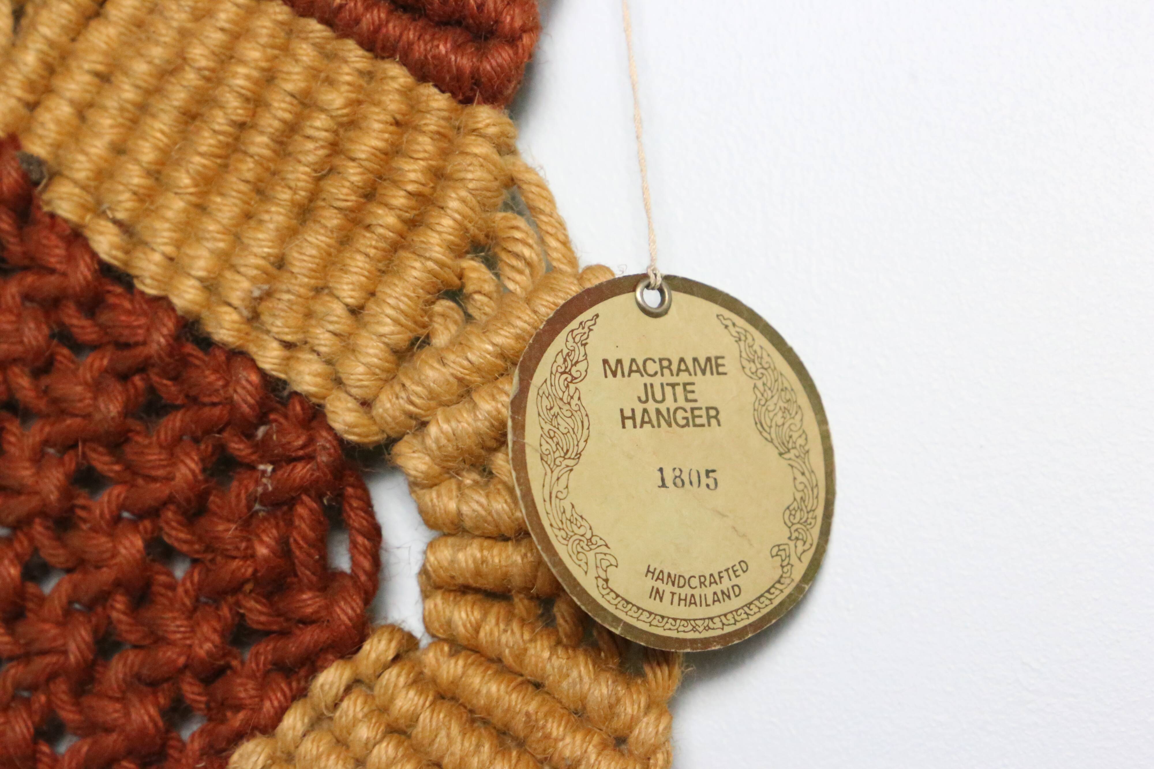 Vintage wall decoration, crochet and macramé