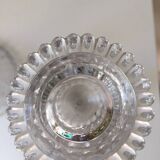 Antique pair of Portieux crystal candlesticks, 19th century