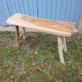 Small bench in raw solid wood