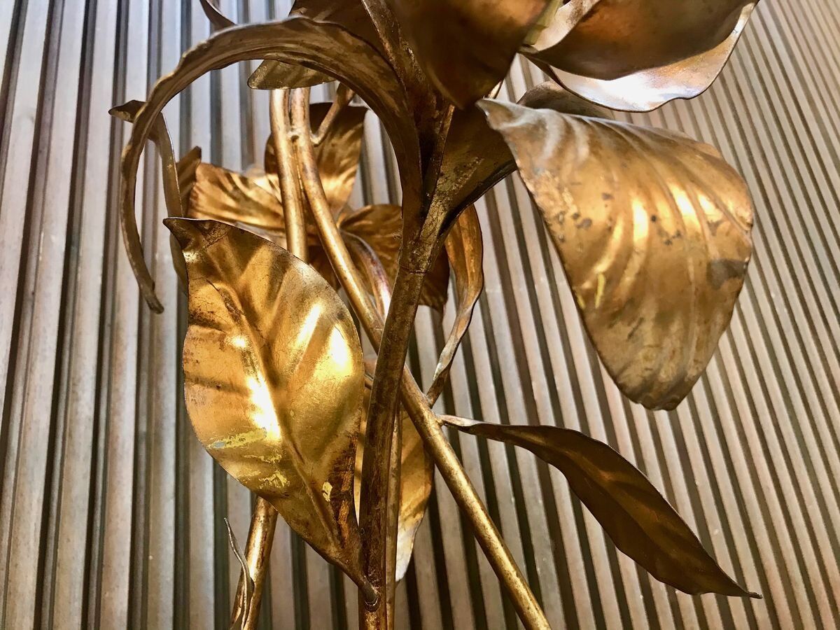 Gilded metal Florentine table or floor lamp by Hans Kögl, 1960s