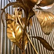 Gilded metal Florentine table or floor lamp by Hans Kögl, 1960s