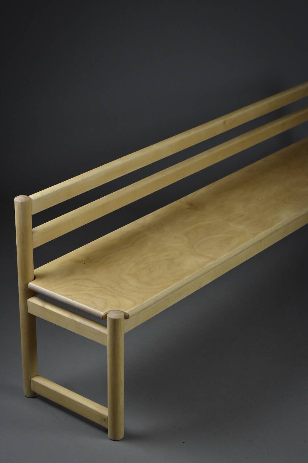 Midcentury birchwood School Bench