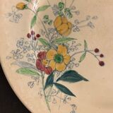 12 old polychrome flat plates Jules Vieillard Bordeaux, 19th century