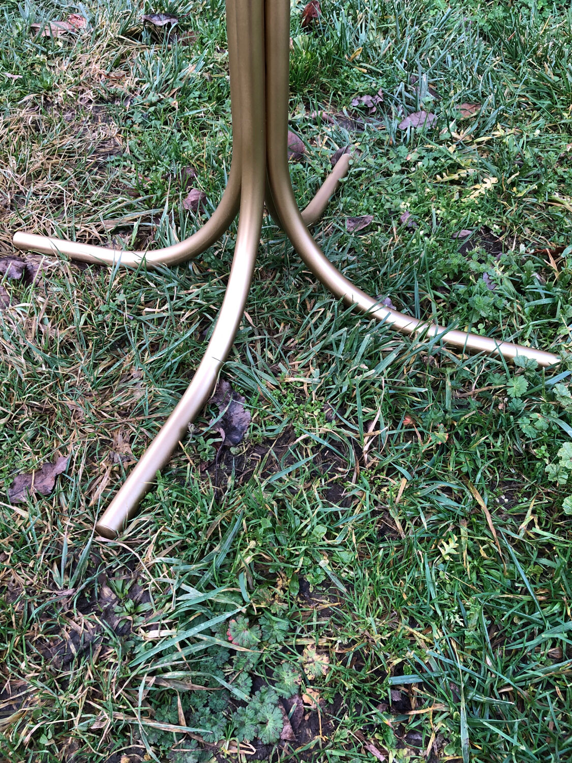 Octagonal table smoked glass