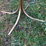 Octagonal table smoked glass