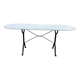 Table de bistro en marbre oval 165 cm!