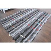Vintage Turkish Oushak Handmade Cotton Gray Wool Kilim Area Rug 120x172