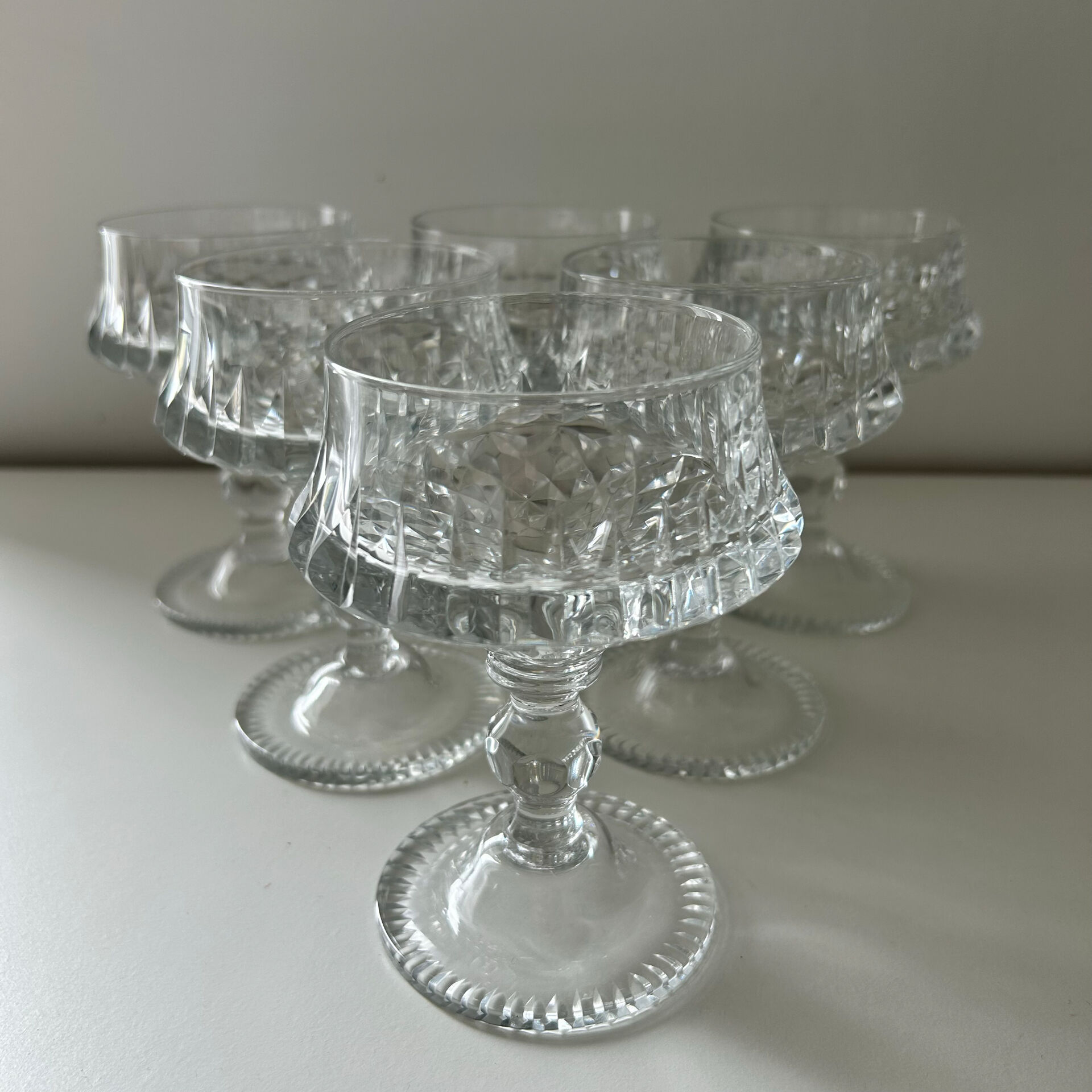 Service of 6 ice cream bowls