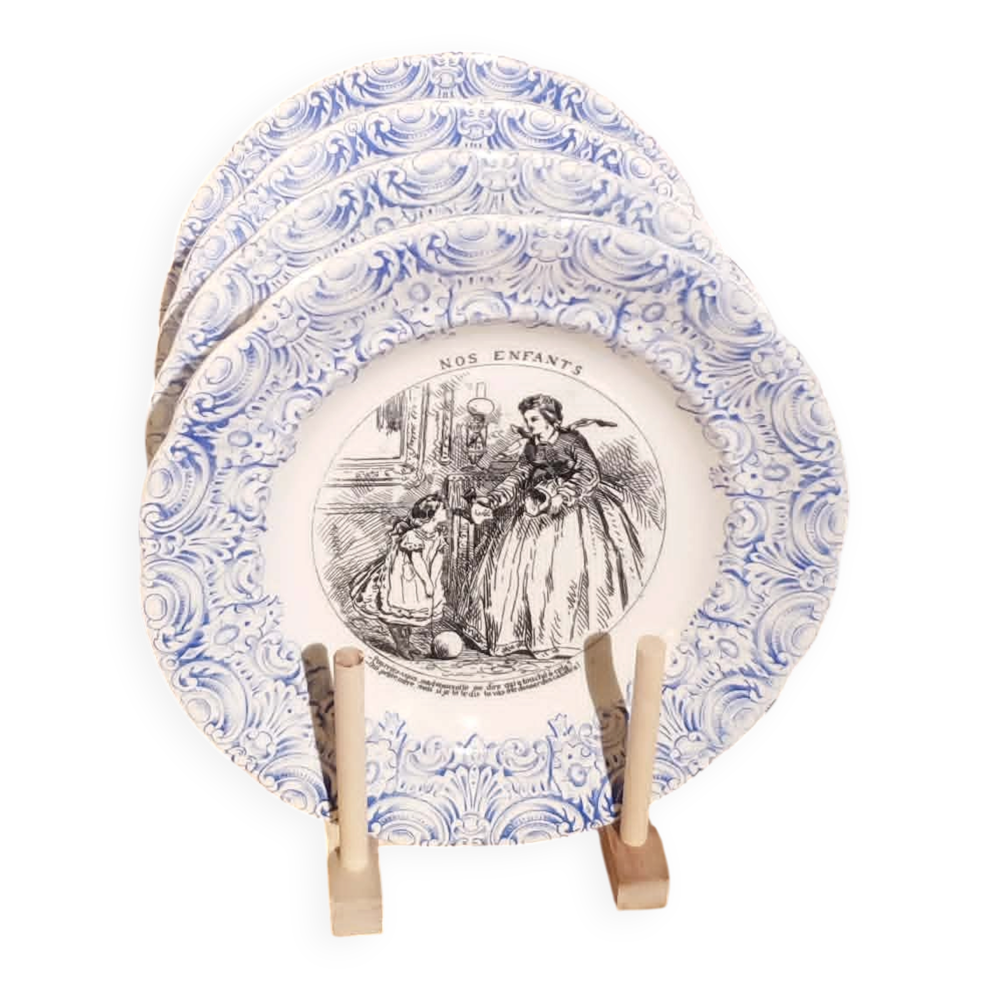 Talking plates from Gien "Our children"