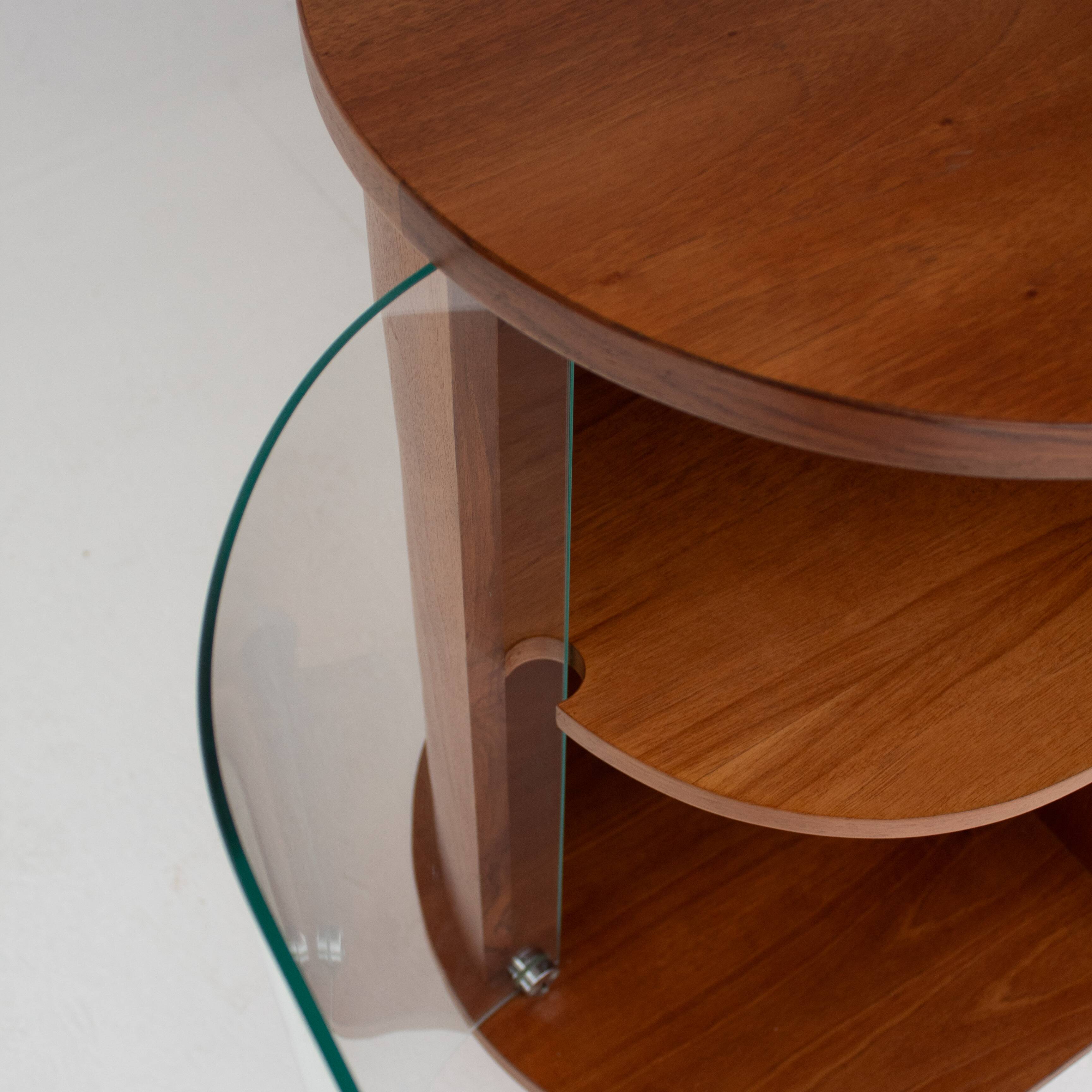 Architectural Teak Cabinet with Sculptural Legs 1970s