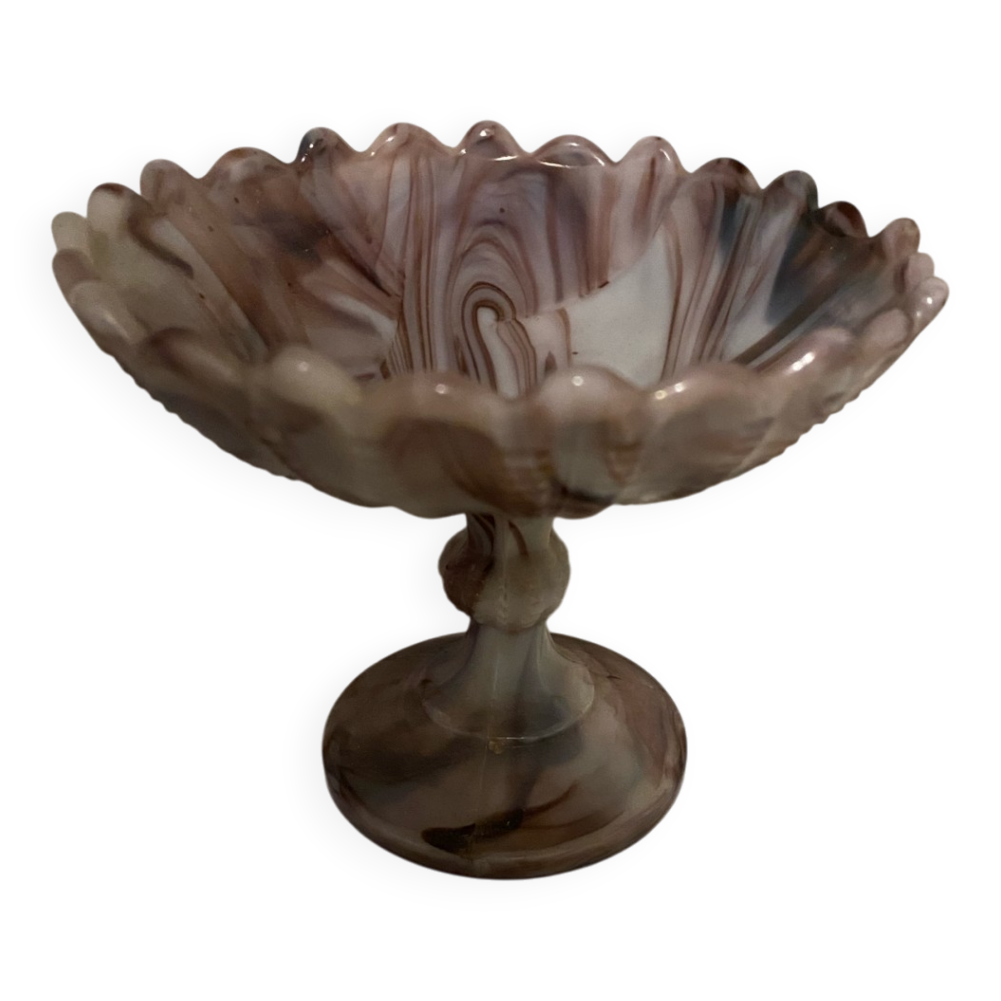 Old marbled opaline cup