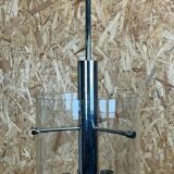 60s 70s Chandelier Huge Chandelier Pendant Lamp Limburg Glass & Chrome Design