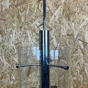 60s 70s Chandelier Huge Chandelier Pendant Lamp Limburg Glass & Chrome Design