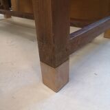 Old chemistry table in slate oak and copper