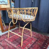 Vintage rattan crib – 1960s/70s