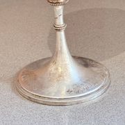 Gobelet en argent vintage gravé / Calice à vin décoratif