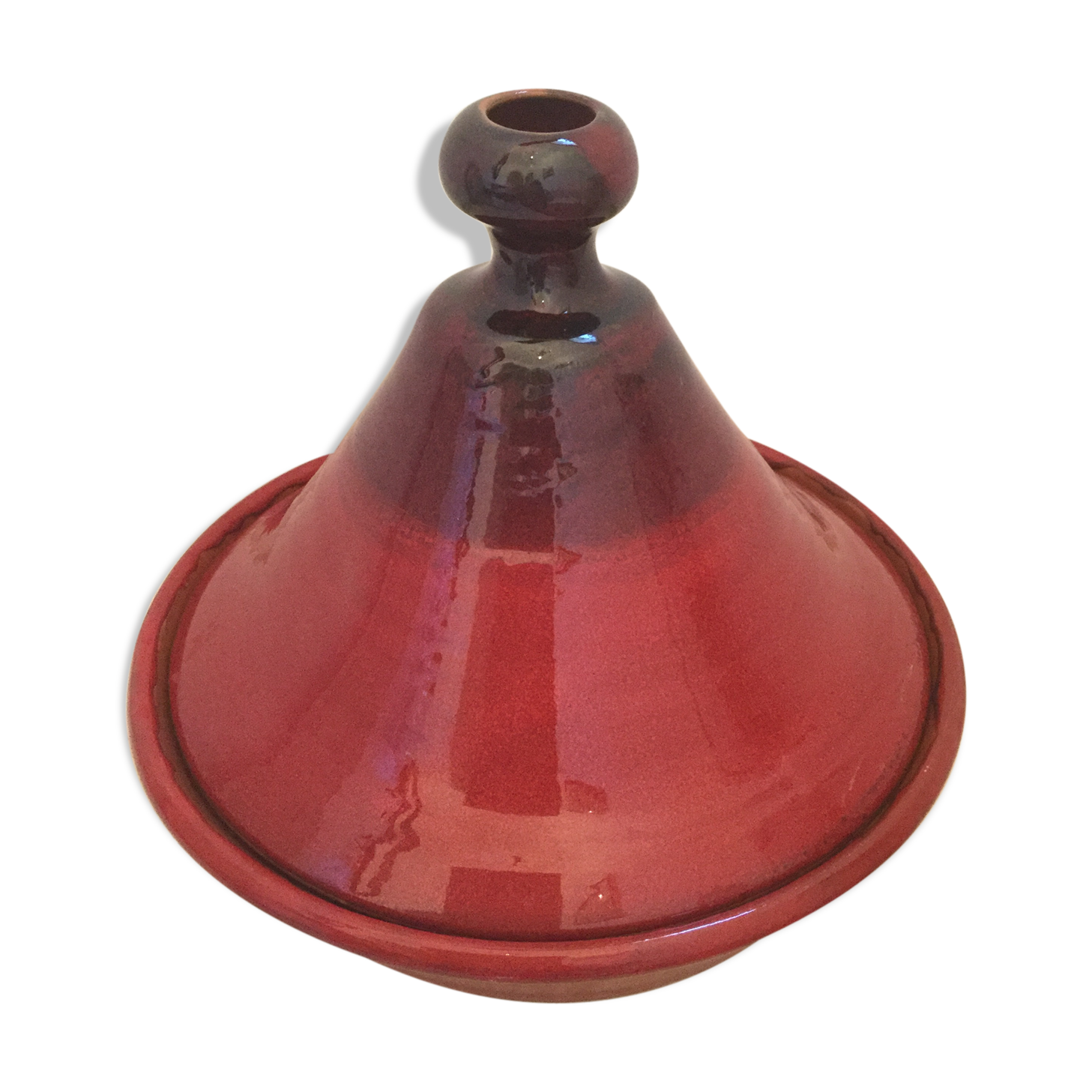 Flamed red tagine dish