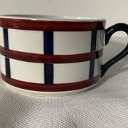 Pair of porcelain cups and cups Béarn HBCM Montereau