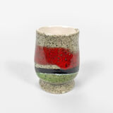 Liquor or sandstone sake service with abstract patterns