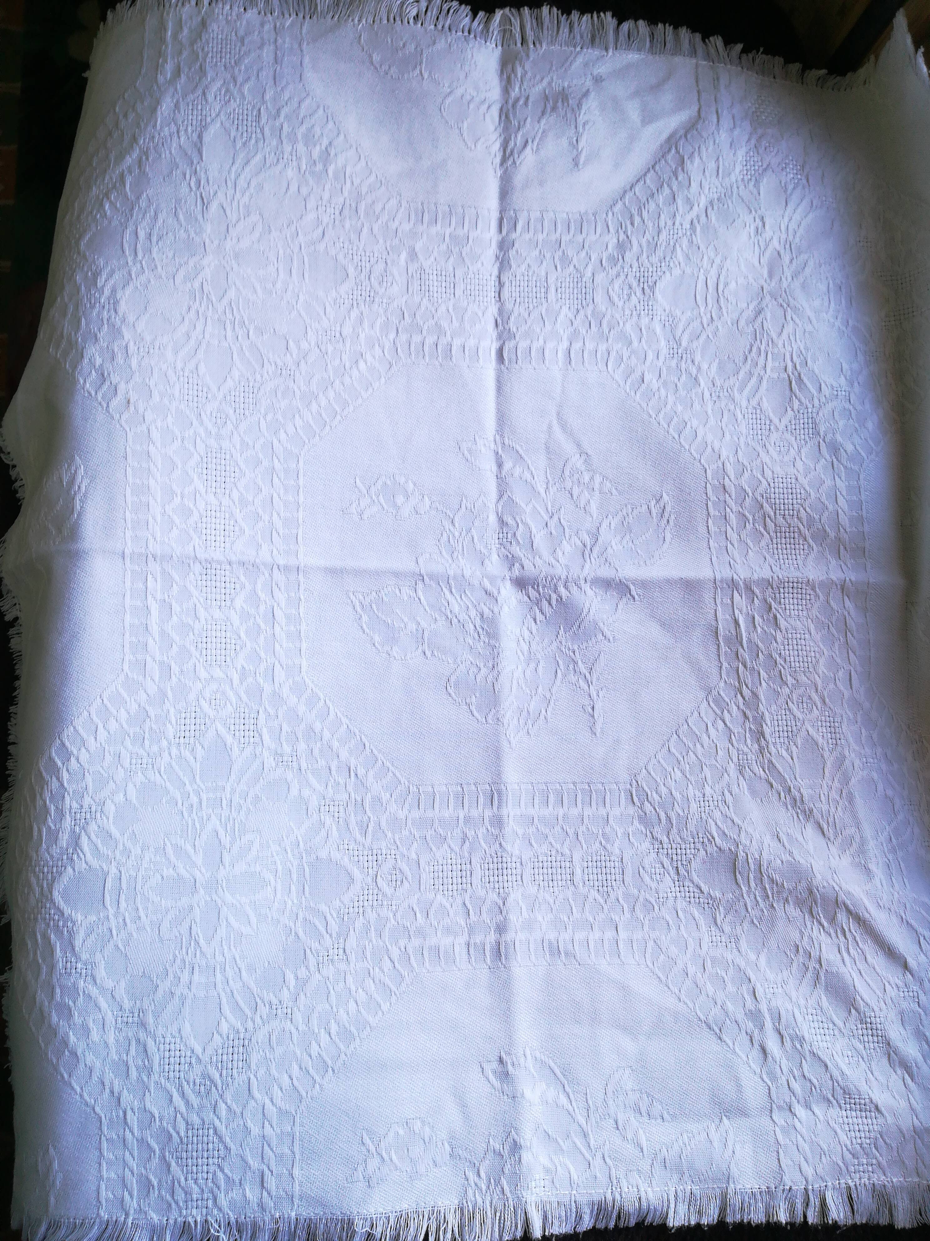 Set of 12 damask cotton towels