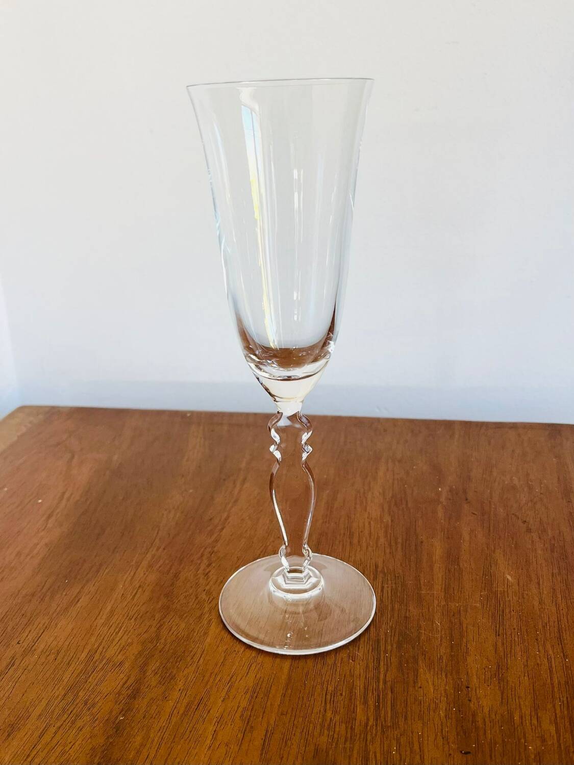 6 limited edition champagne flutes, new Arques crystal